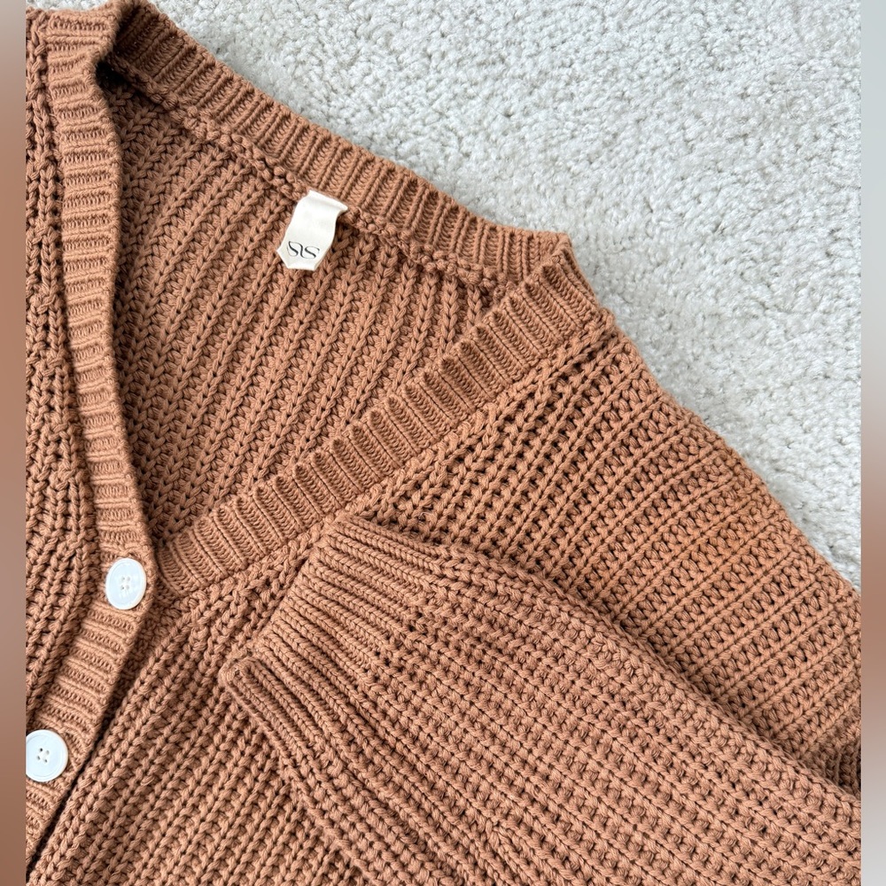 Summer and Storm Knit Button-Front Cotton Cardigan - Picture 2 of 5